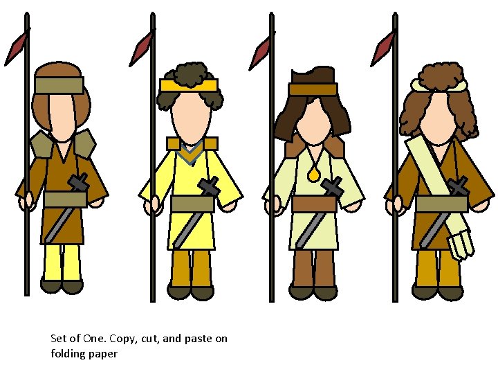 Set of One. Copy, cut, and paste on folding paper 