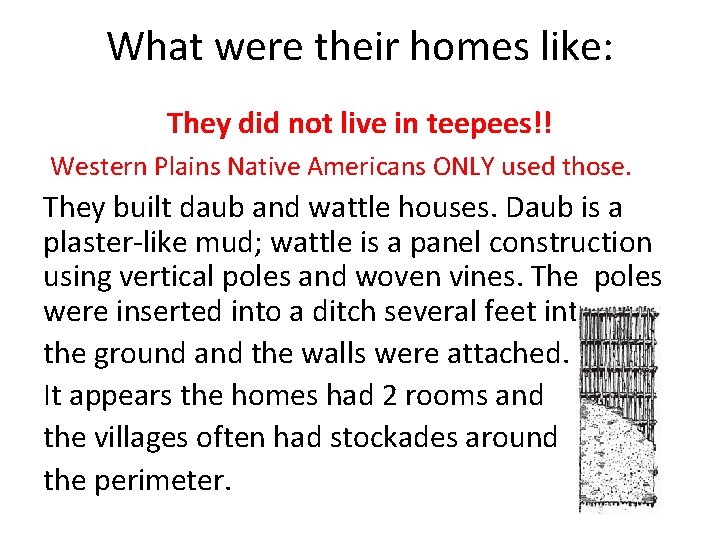 What were their homes like: They did not live in teepees!! Western Plains Native