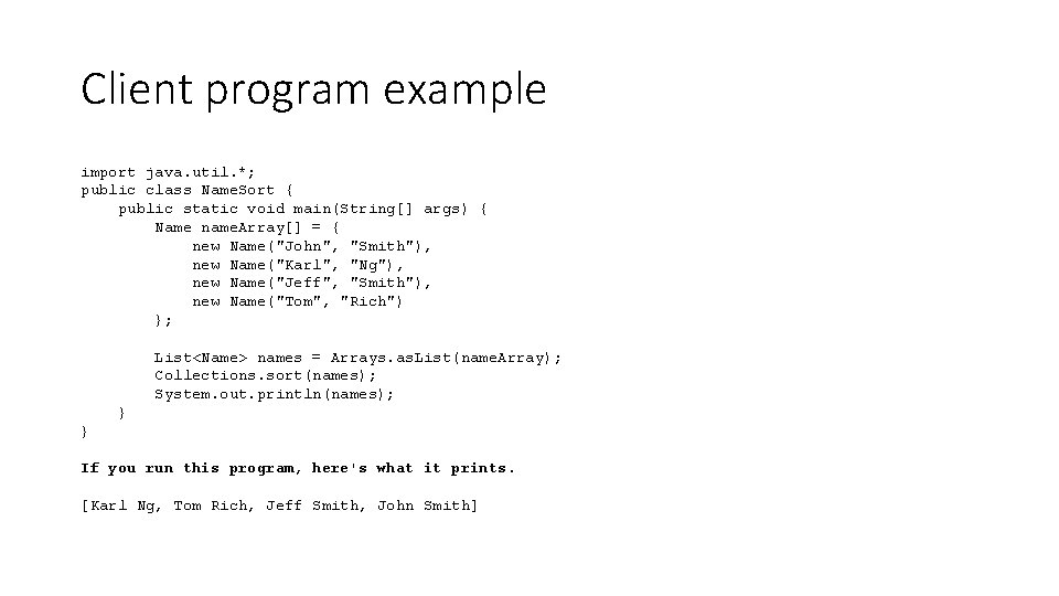 The Java Tutorials Comparable and Comparator Object Ordering