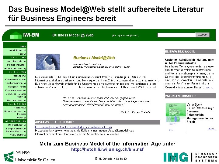 Das Business Model@Web stellt aufbereitete Literatur für Business Engineers bereit Mehr zum Business Model