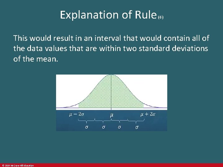 Explanation of Rule (6) This would result in an interval that would contain all