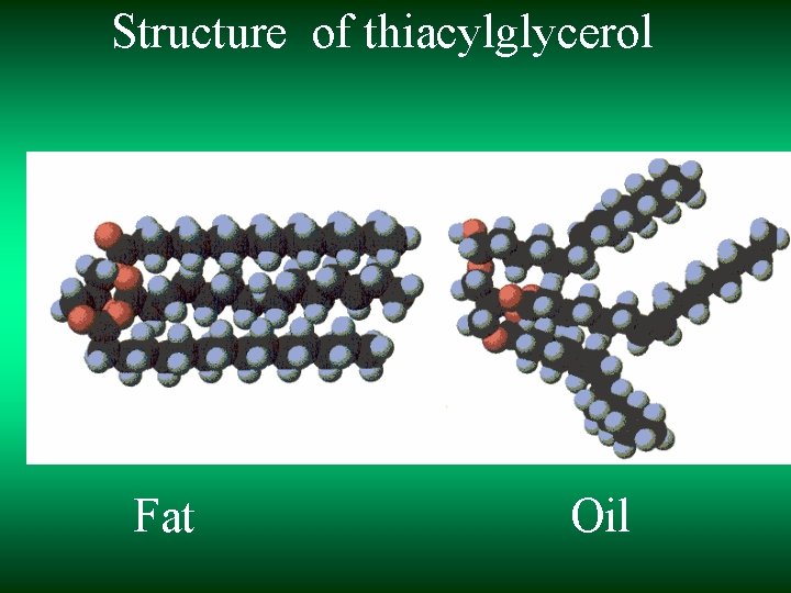 Structure of thiacylglycerol Fat Oil 