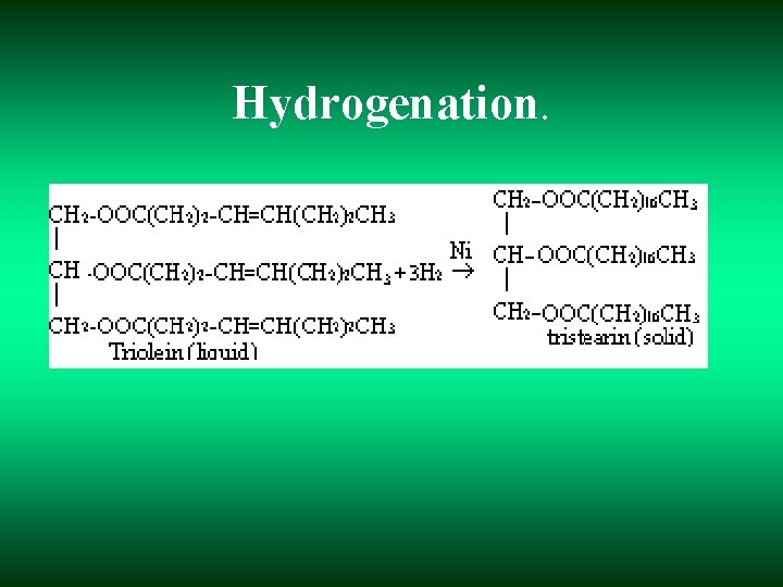 Hydrogenation. 