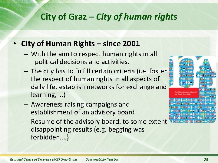 City of Graz – City of human rights • City of Human Rights –