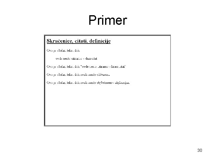 Primer 30 Primer 30
