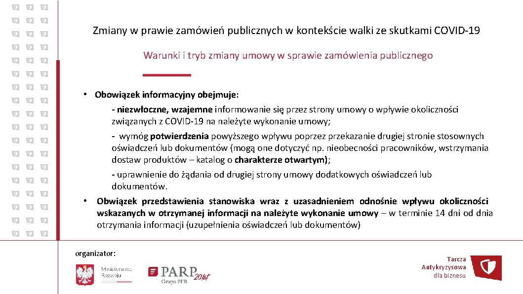Zmiany w prawie zamówień publicznych w kontekście walki ze skutkami COVID-19 Warunki i tryb