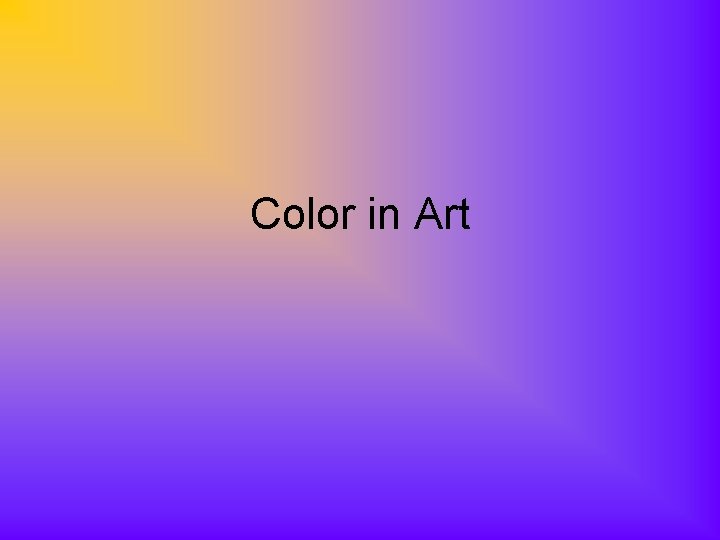 Color in Art 