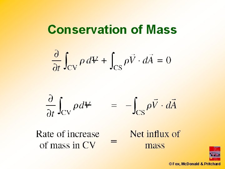 Conservation of Mass © Fox, Mc. Donald & Pritchard 
