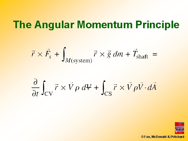 The Angular Momentum Principle © Fox, Mc. Donald & Pritchard 