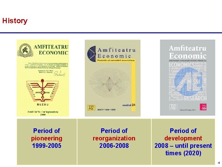 History Period of pioneering 1999 -2005 Period of reorganization 2006 -2008 Period of development