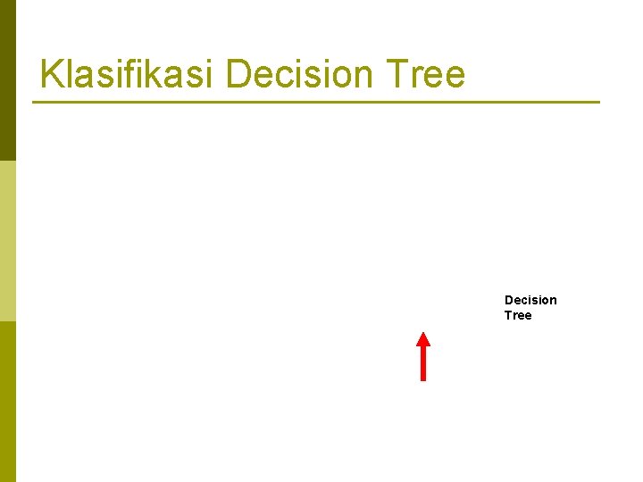Klasifikasi Decision Tree 