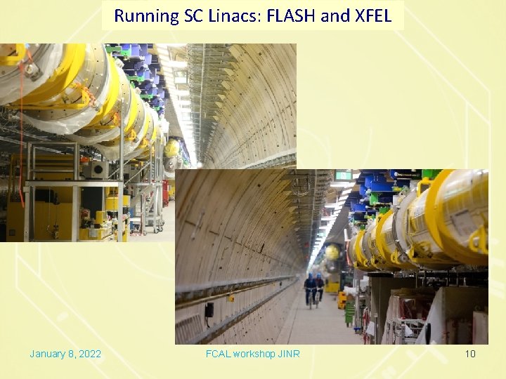 Running SC Linacs: FLASH and XFEL January 8, 2022 FCAL workshop JINR 10 