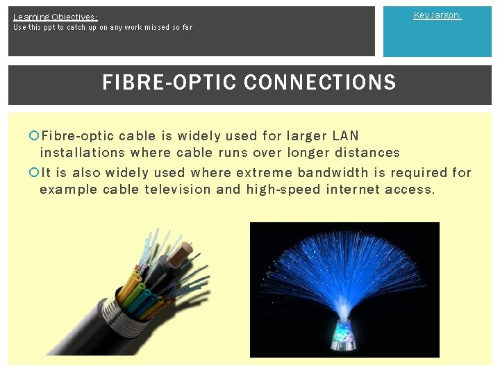 Key Jargon: Learning Objectives: Use this ppt to catch up on any work missed