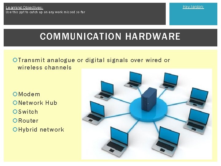 Learning Objectives: Use this ppt to catch up on any work missed so far