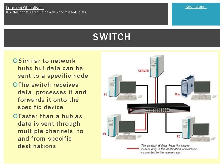 Key Jargon: Learning Objectives: Use this ppt to catch up on any work missed