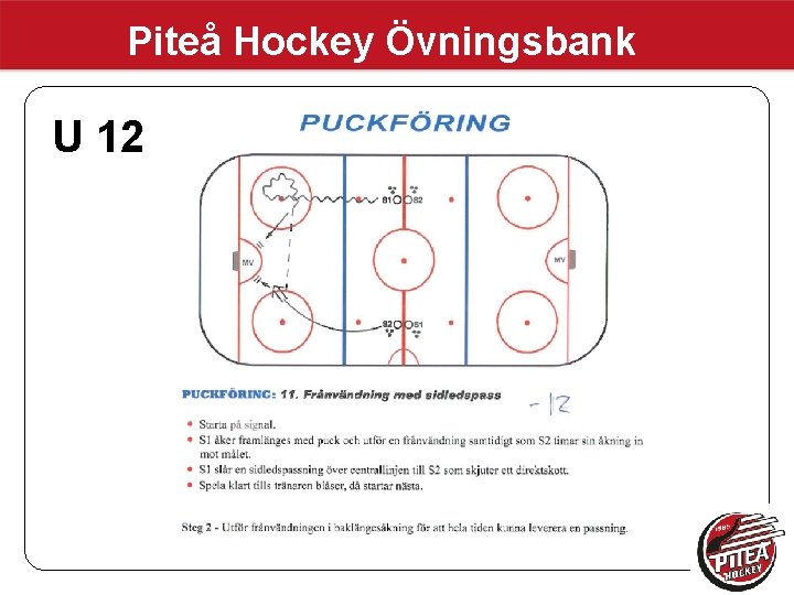 Piteå Hockey Övningsbank U 12 