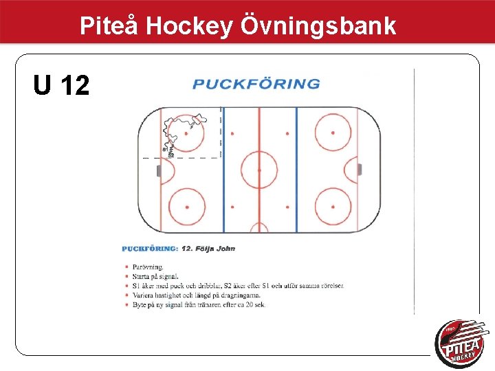 Piteå Hockey Övningsbank U 12 