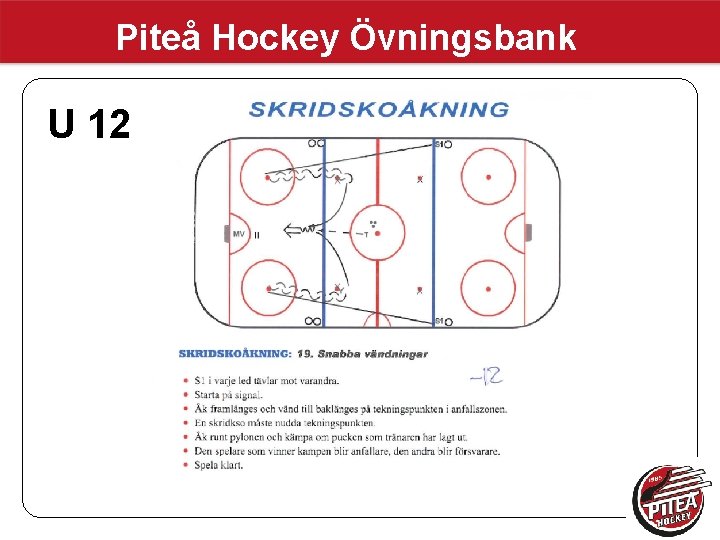 Piteå Hockey Övningsbank U 12 Piteå Hockey Övningsbank U 12