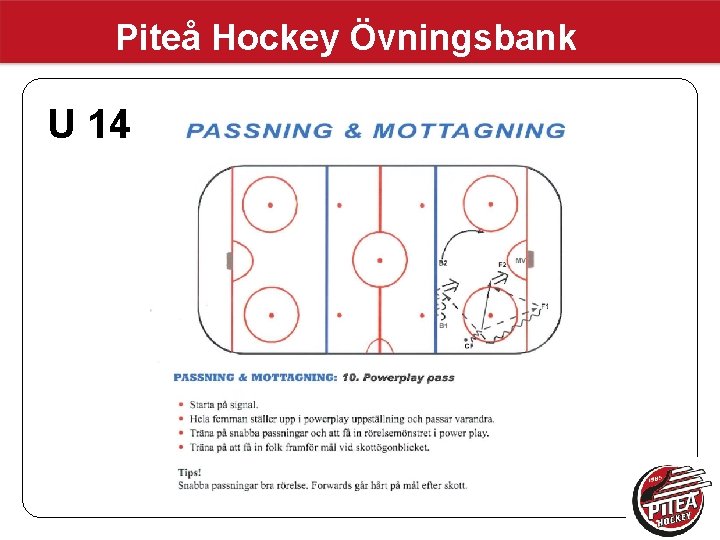Piteå Hockey Övningsbank U 14 Piteå Hockey Övningsbank U 14