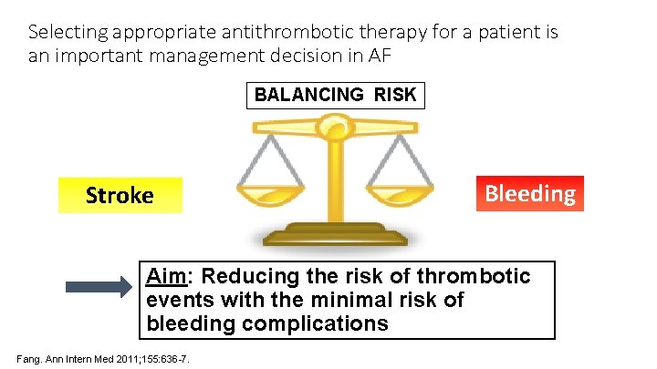 Selecting appropriate antithrombotic therapy for a patient is an important management decision in AF