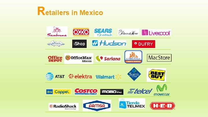 Retailers in Mexico 