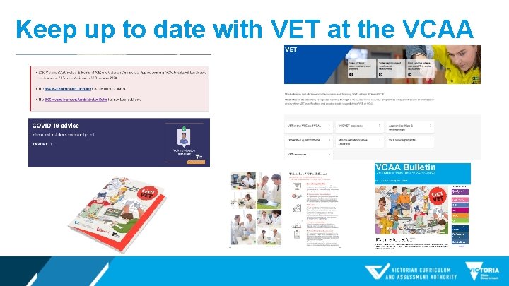 Keep up to date with VET at the VCAA 