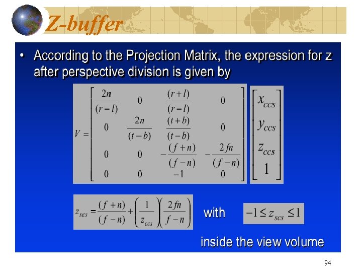 Z-buffer 94 