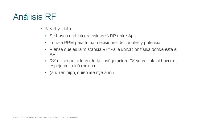 Análisis RF • Nearby Data • Se basa en el intercambio de NDP entre