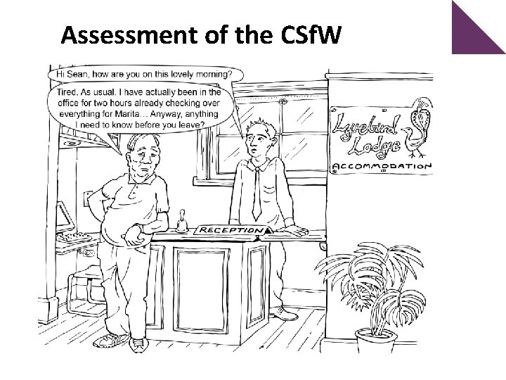 Assessment of the CSf. W 