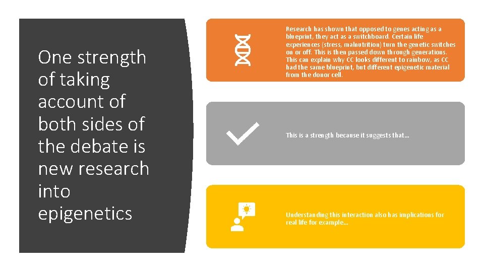 One strength of taking account of both sides of the debate is new research