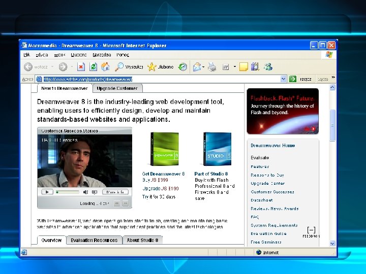 Dreamweaver Innym programem, chociaż bardziej rozbudowanym od WYSIWYG Web Builder, jest Dreamweaver firmy Macromedia.