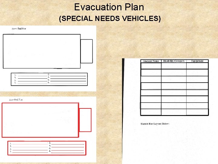 Evacuation Plan (SPECIAL NEEDS VEHICLES) 