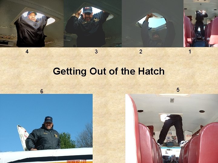 4 3 2 1 Getting Out of the Hatch 6 5 