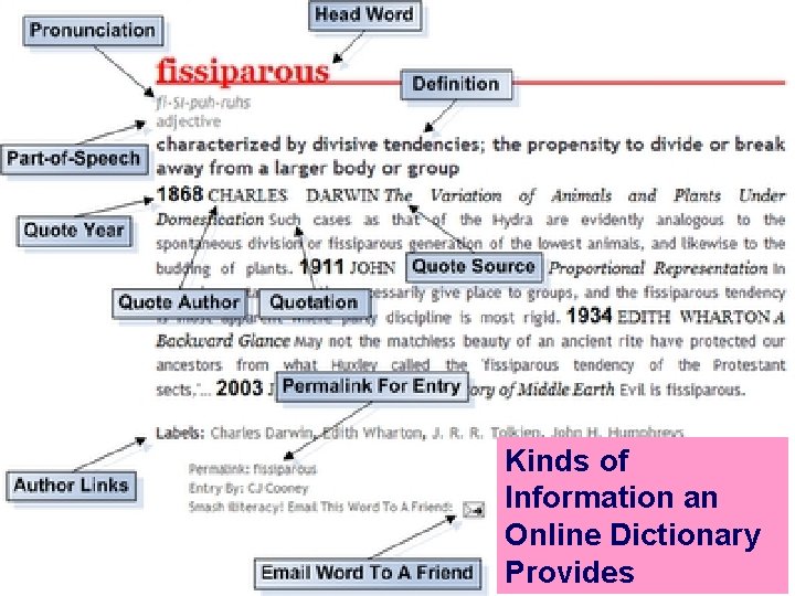 Kinds of Information an Online Dictionary Provides 
