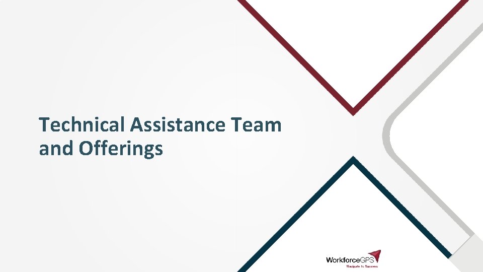 Technical Assistance Team and Offerings 