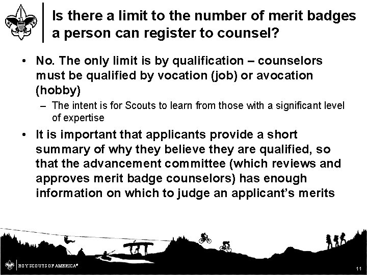 Is there a limit to the number of merit badges a person can register