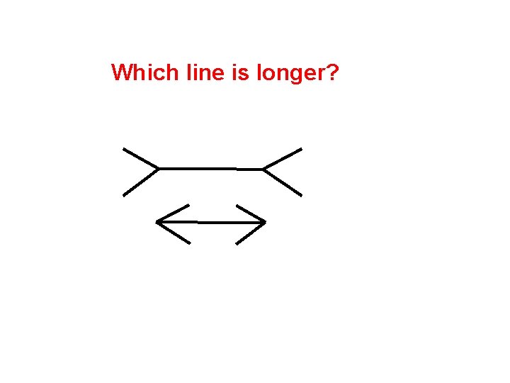 Which line is longer? 