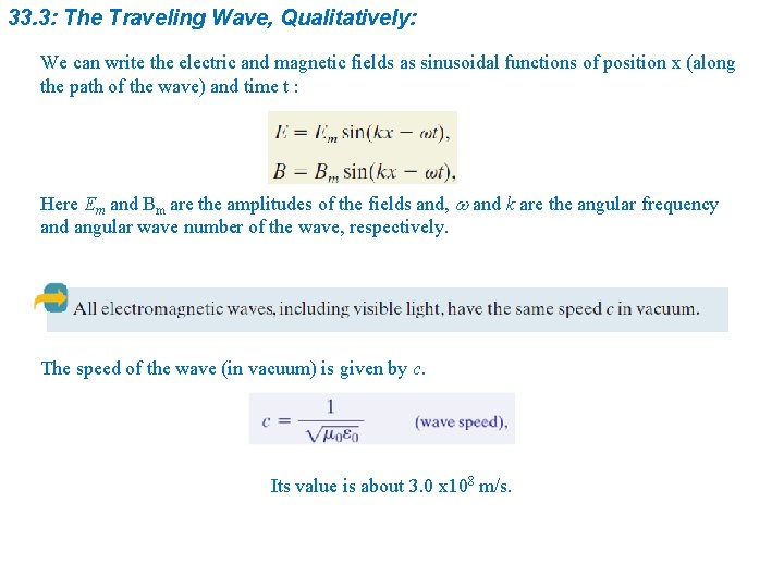 Chapter 33 Electromagnetic Waves 33 2 Maxwells Rainbow