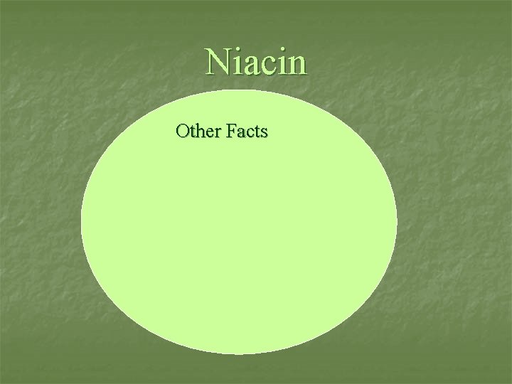 Niacin Other Facts 
