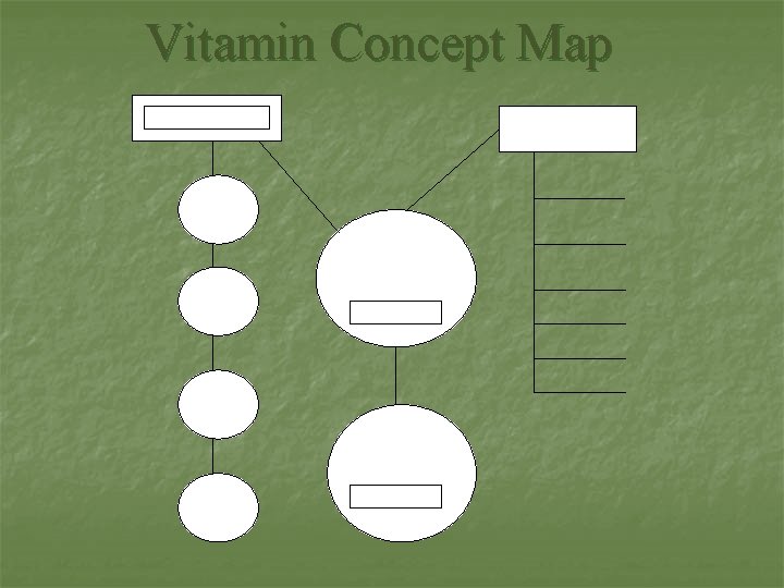 Vitamin Concept Map Food Sources FUNCTIONS Vitamin Other Facts 