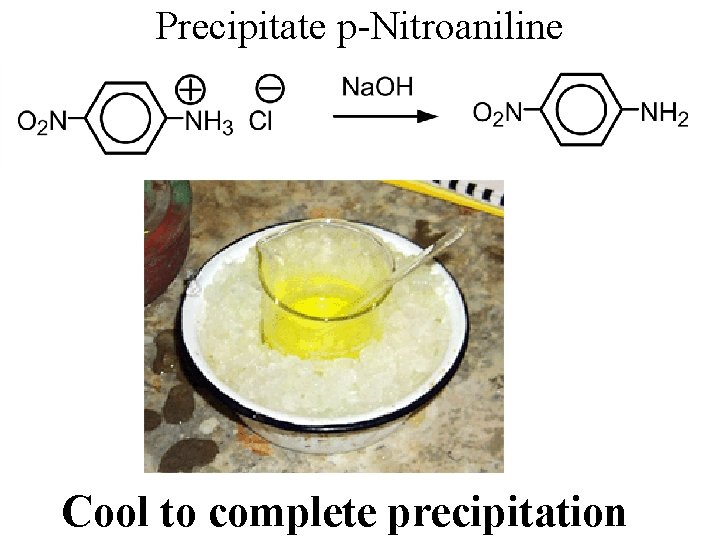 Precipitate p-Nitroaniline Cool to complete precipitation 