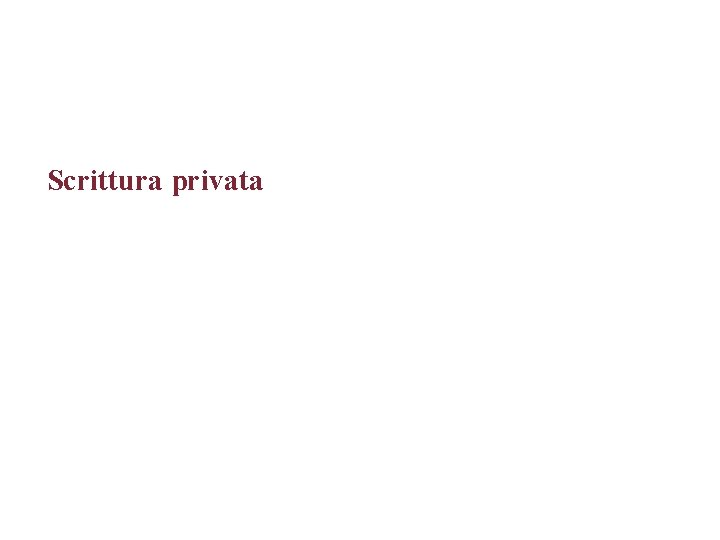 Scrittura privata 