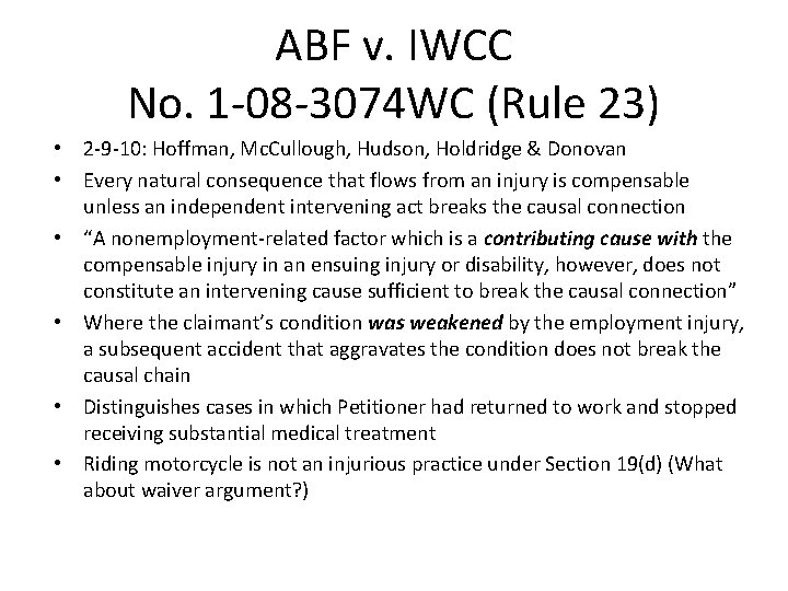 ABF v. IWCC No. 1 -08 -3074 WC (Rule 23) • 2 -9 -10: