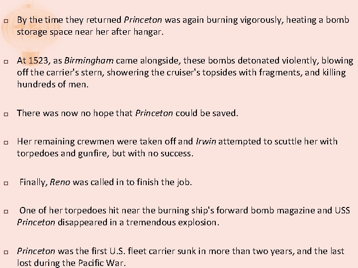 � � � � By the time they returned Princeton was again burning vigorously,