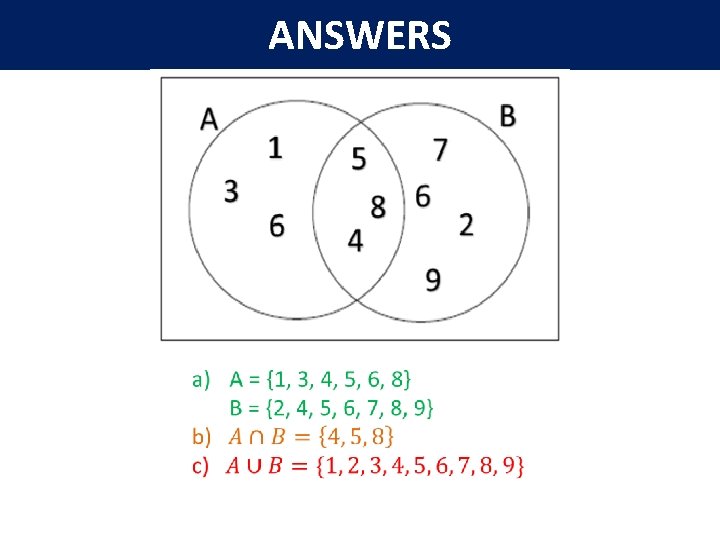 ANSWERS ANSWERS