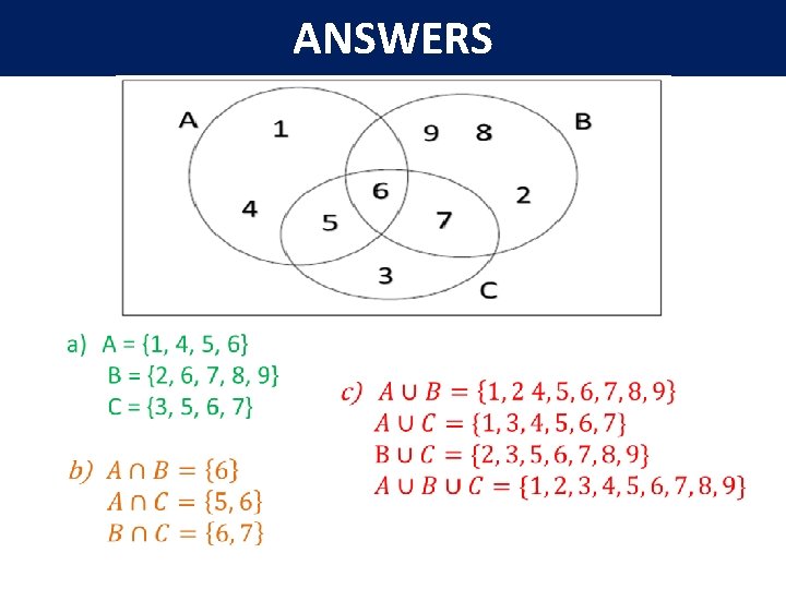 ANSWERS ANSWERS