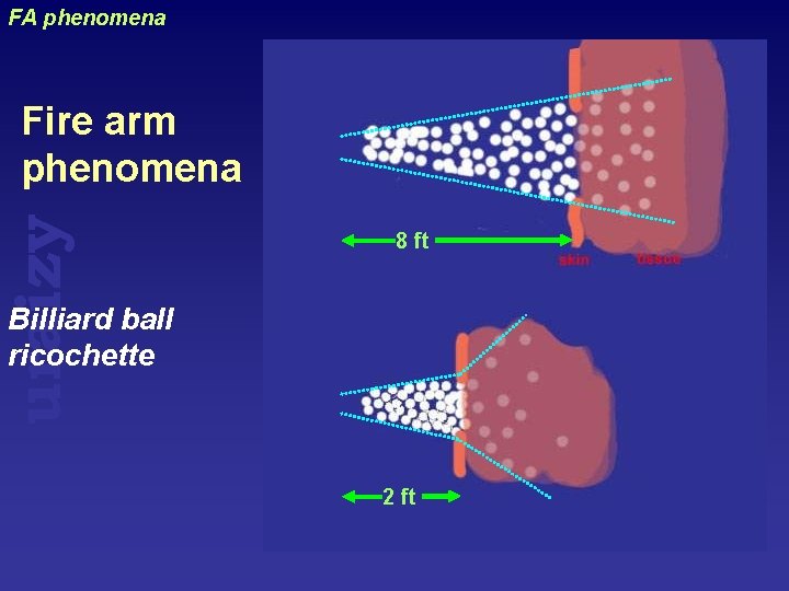 FA phenomena uraizy Fire arm phenomena 8 ft Billiard ball ricochette 2 ft 