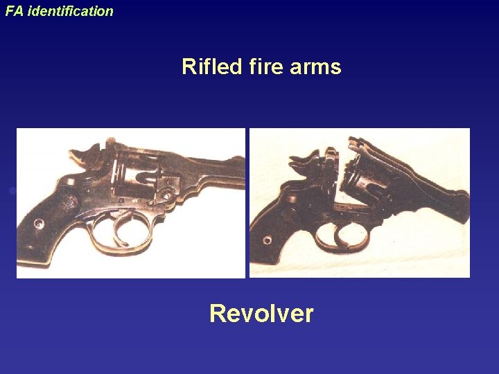 FA identification uraizy Rifled fire arms Revolver 