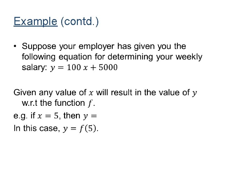 Example (contd. ) • Example (contd. ) •