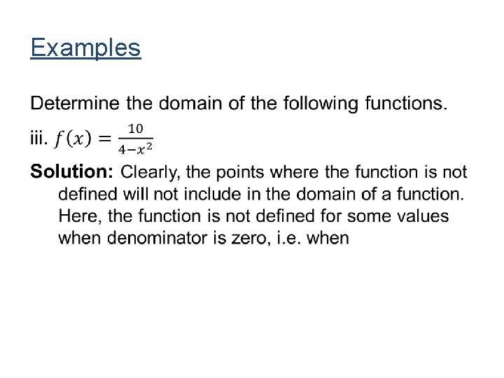 Examples • Examples •